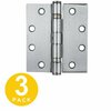 Global Door Controls 4 in W x 4.5 in H Silver CP4540BBRNRP26D-3